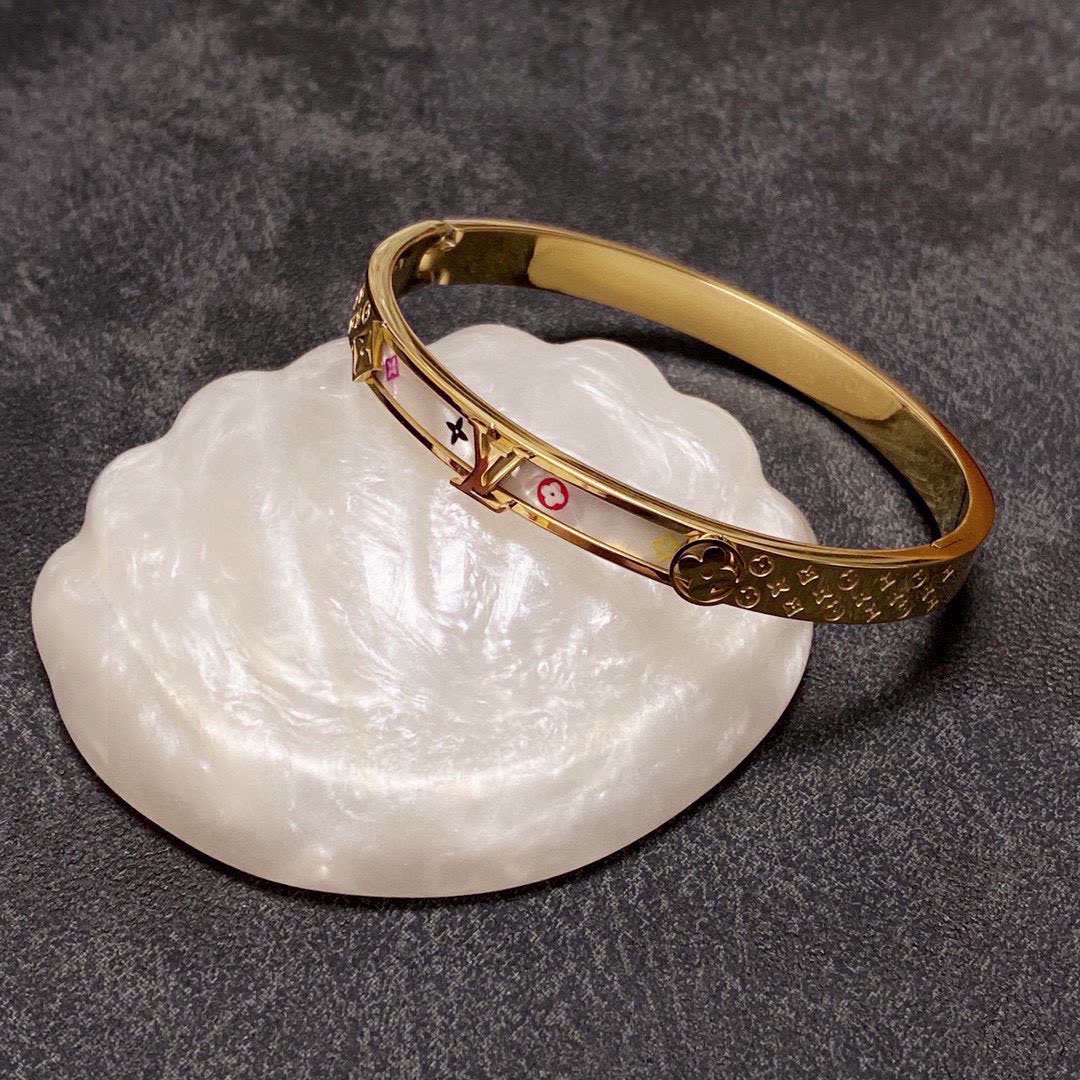 Louis Vuitton Monogram Enamel Bangle Bracelet